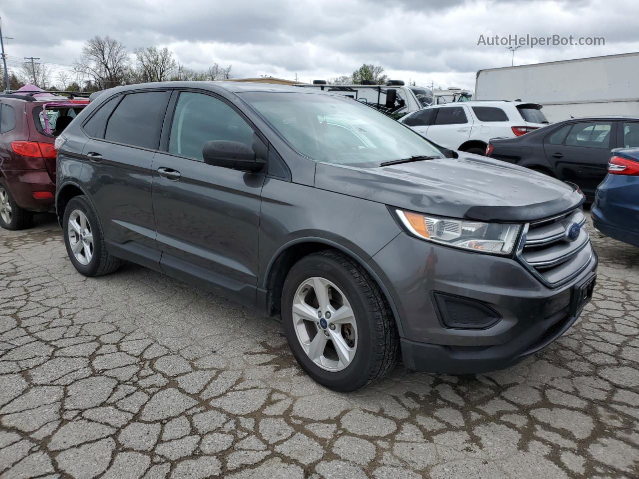 2016 Ford Edge Se Gray vin: 2FMPK4G92GBB43475