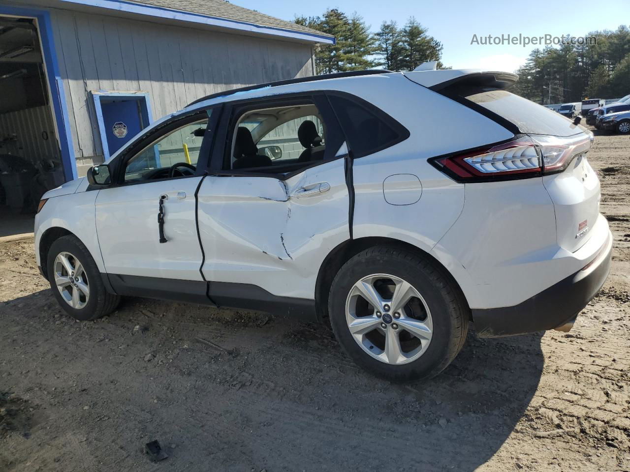 2017 Ford Edge Se White vin: 2FMPK4G92HBC24090