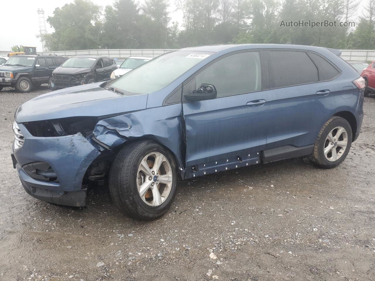 2019 Ford Edge Se Blue vin: 2FMPK4G92KBB72726