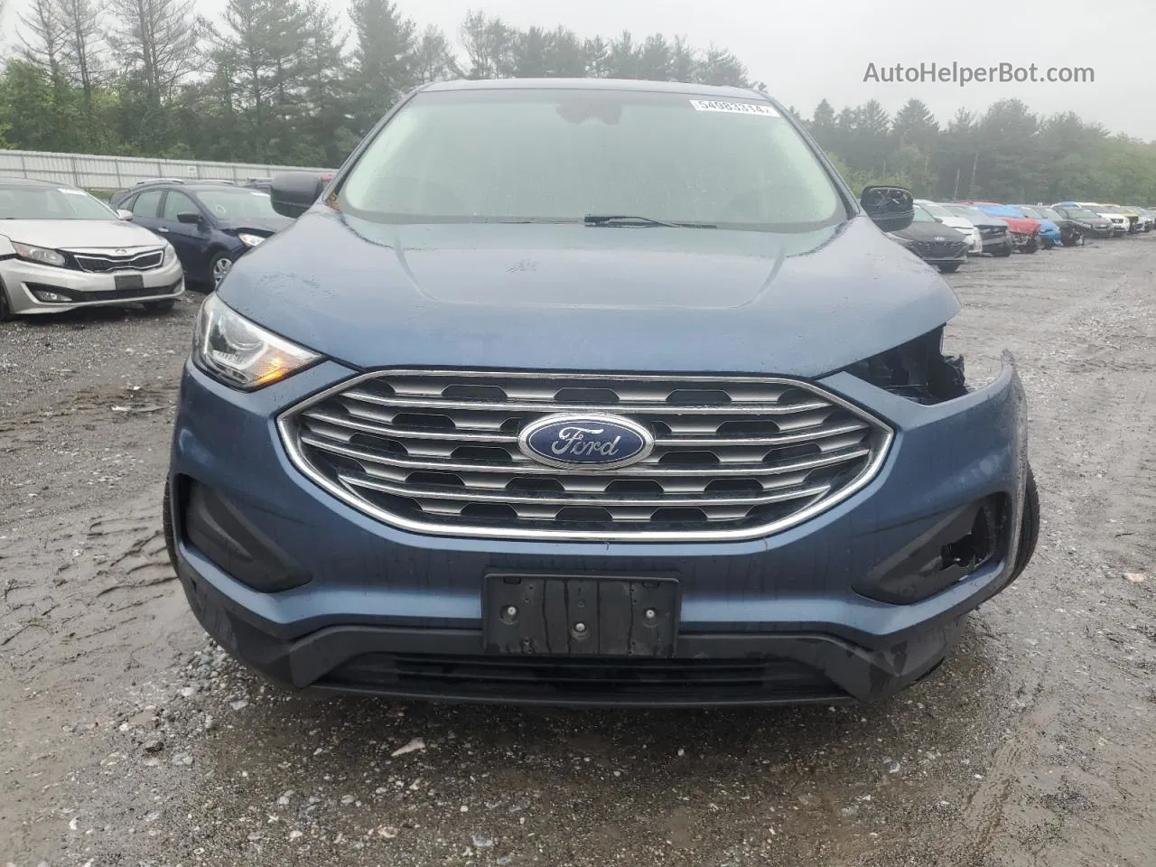 2019 Ford Edge Se Blue vin: 2FMPK4G92KBB72726