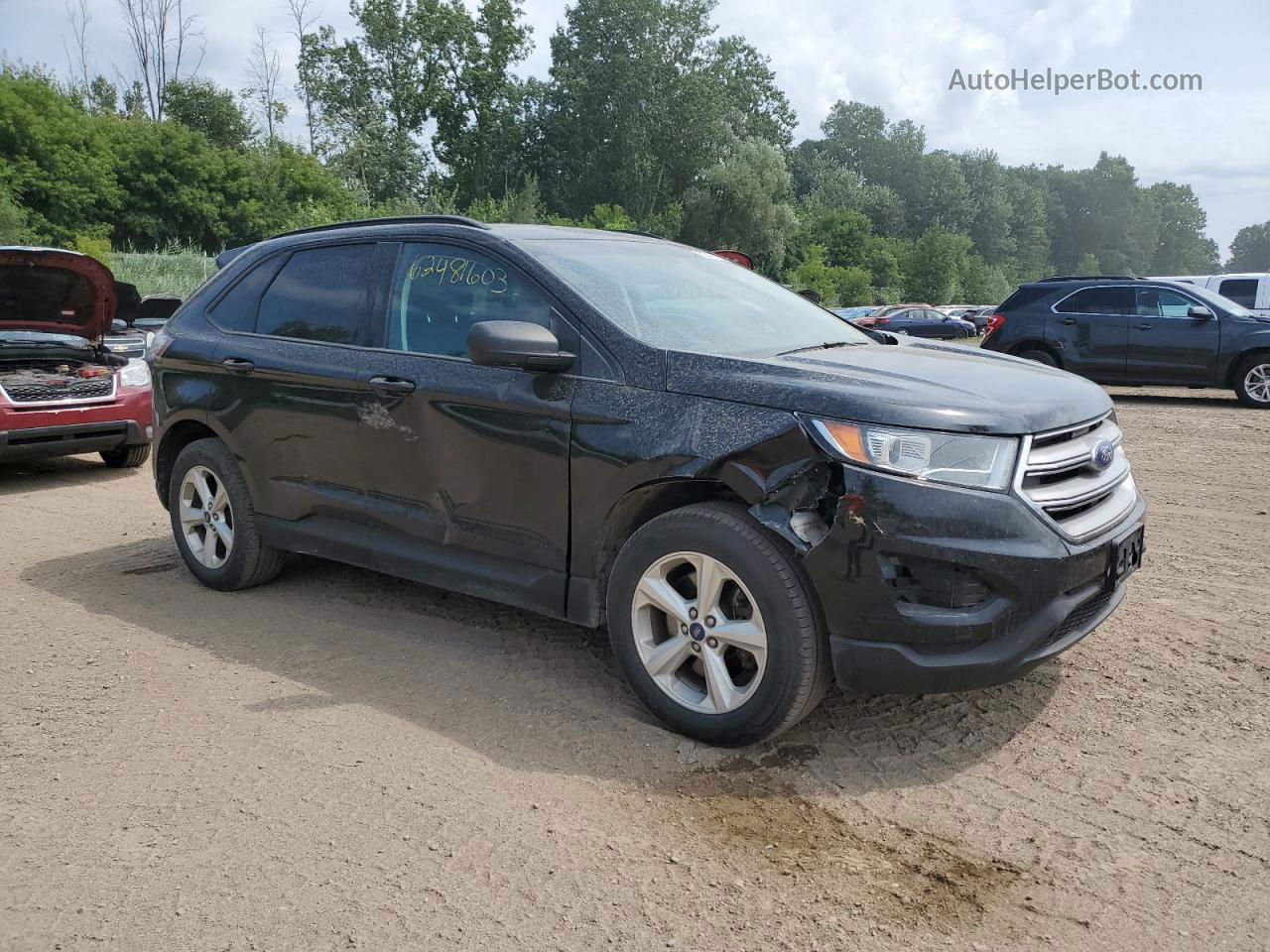 2016 Ford Edge Se Black vin: 2FMPK4G93GBC16076