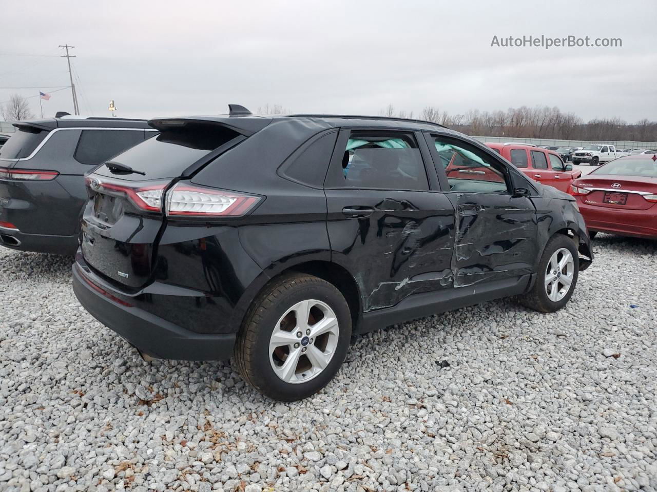 2016 Ford Edge Se Black vin: 2FMPK4G94GBB03866