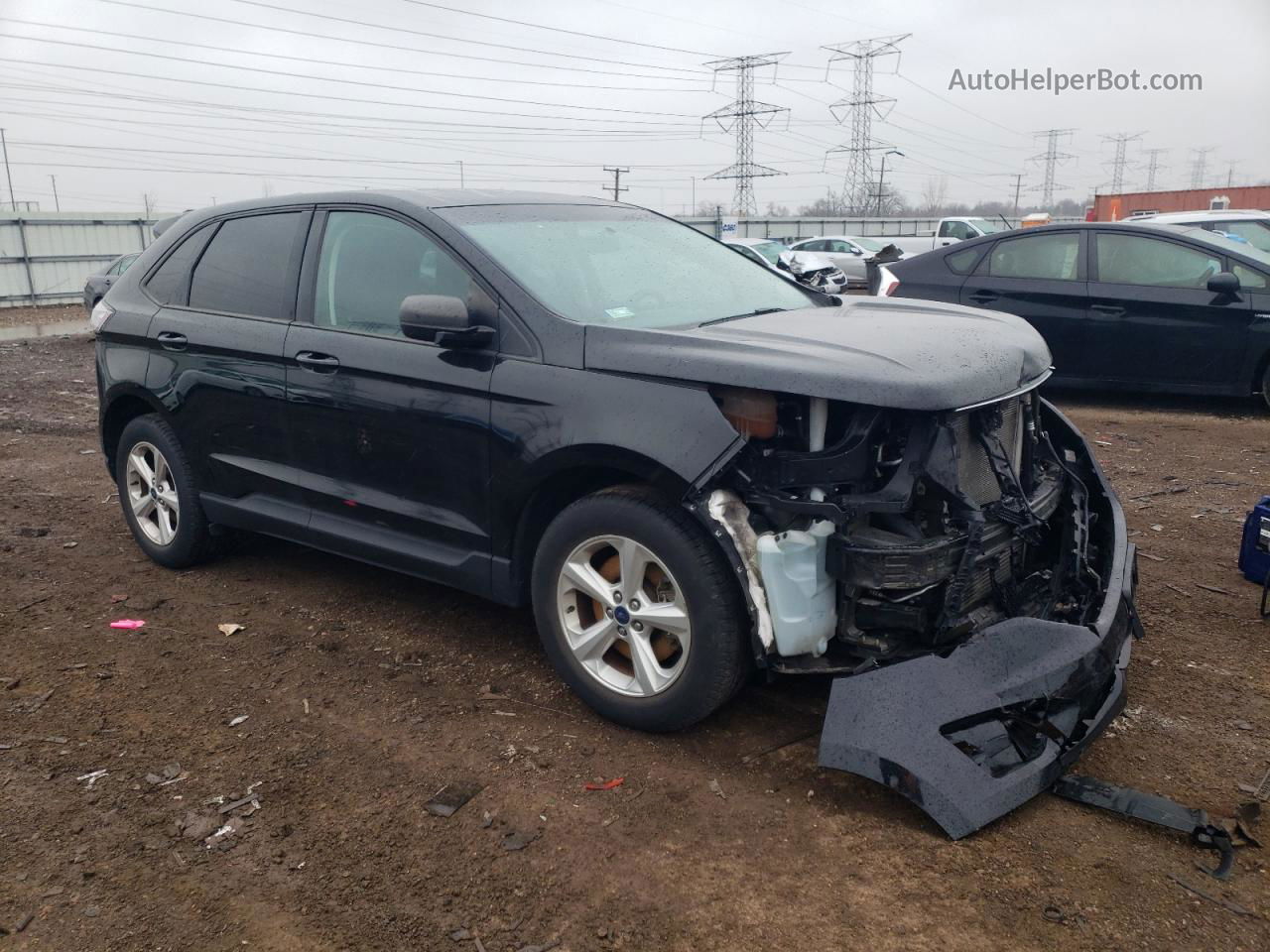 2016 Ford Edge Se Black vin: 2FMPK4G94GBC63911