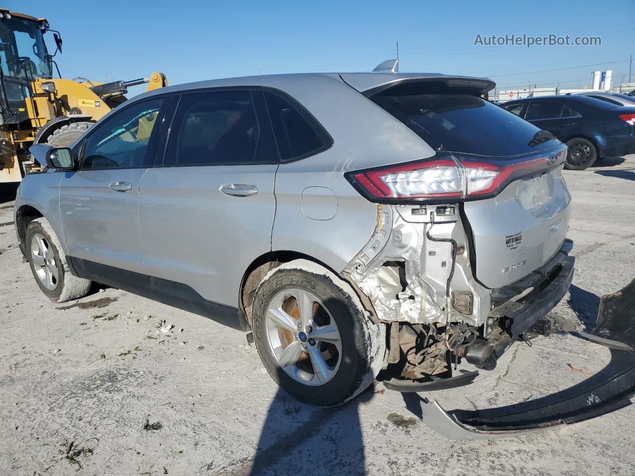 2017 Ford Edge Se Silver vin: 2FMPK4G94HBB40885