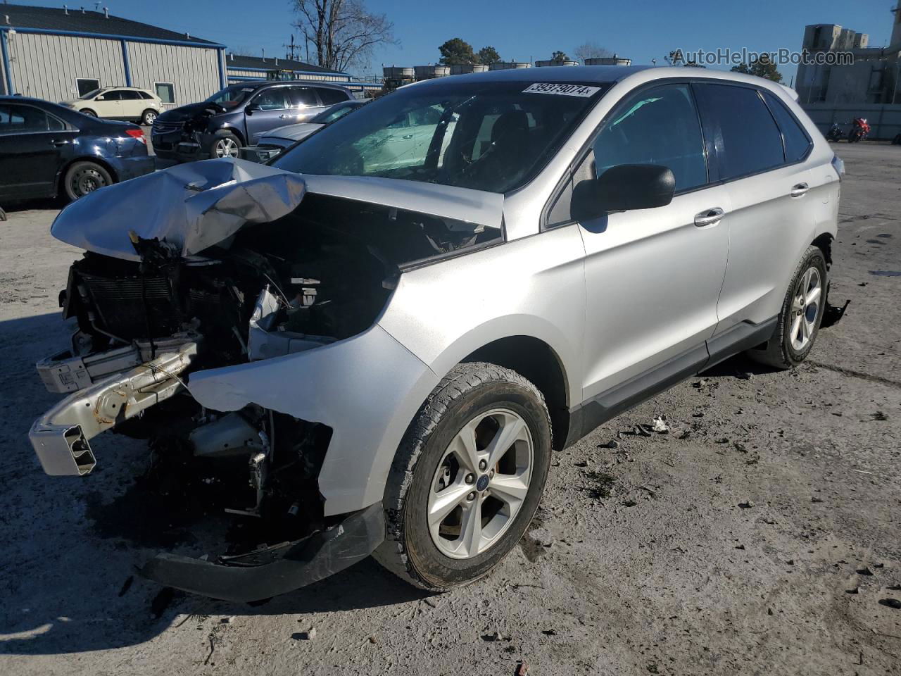 2017 Ford Edge Se Silver vin: 2FMPK4G94HBB40885