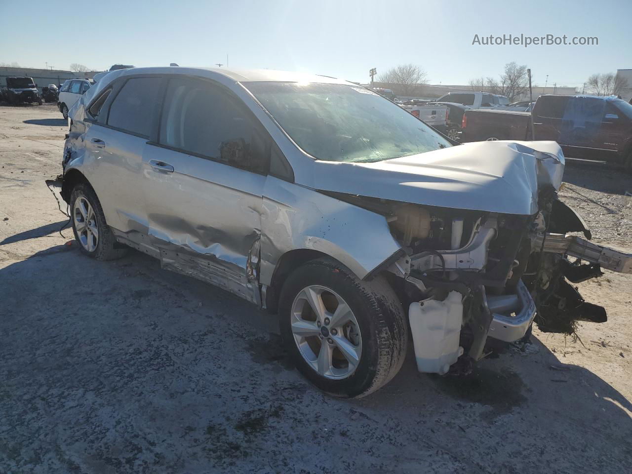 2017 Ford Edge Se Silver vin: 2FMPK4G94HBB40885