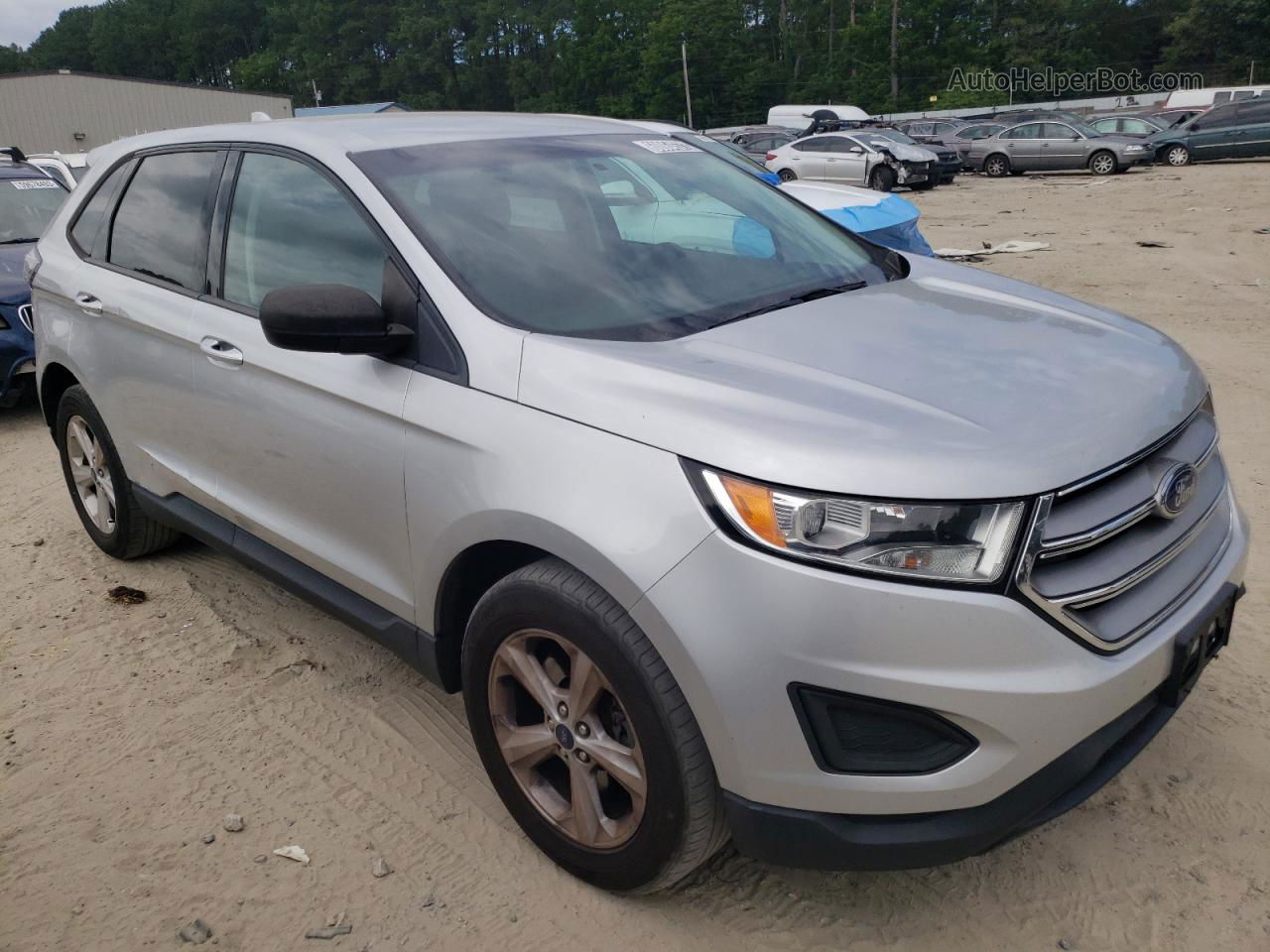 2017 Ford Edge Se Silver vin: 2FMPK4G94HBC25175