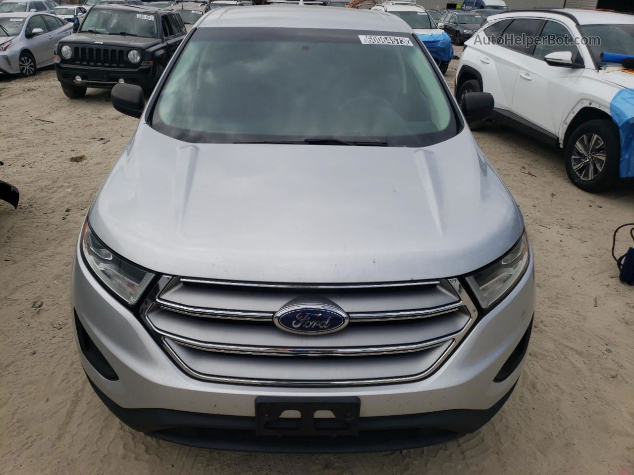 2017 Ford Edge Se Silver vin: 2FMPK4G94HBC25175