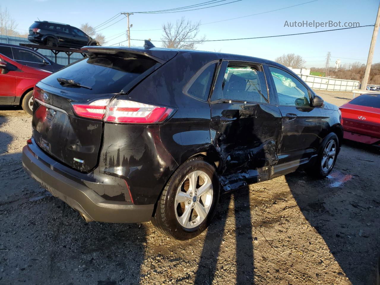 2019 Ford Edge Se Черный vin: 2FMPK4G96KBB92882