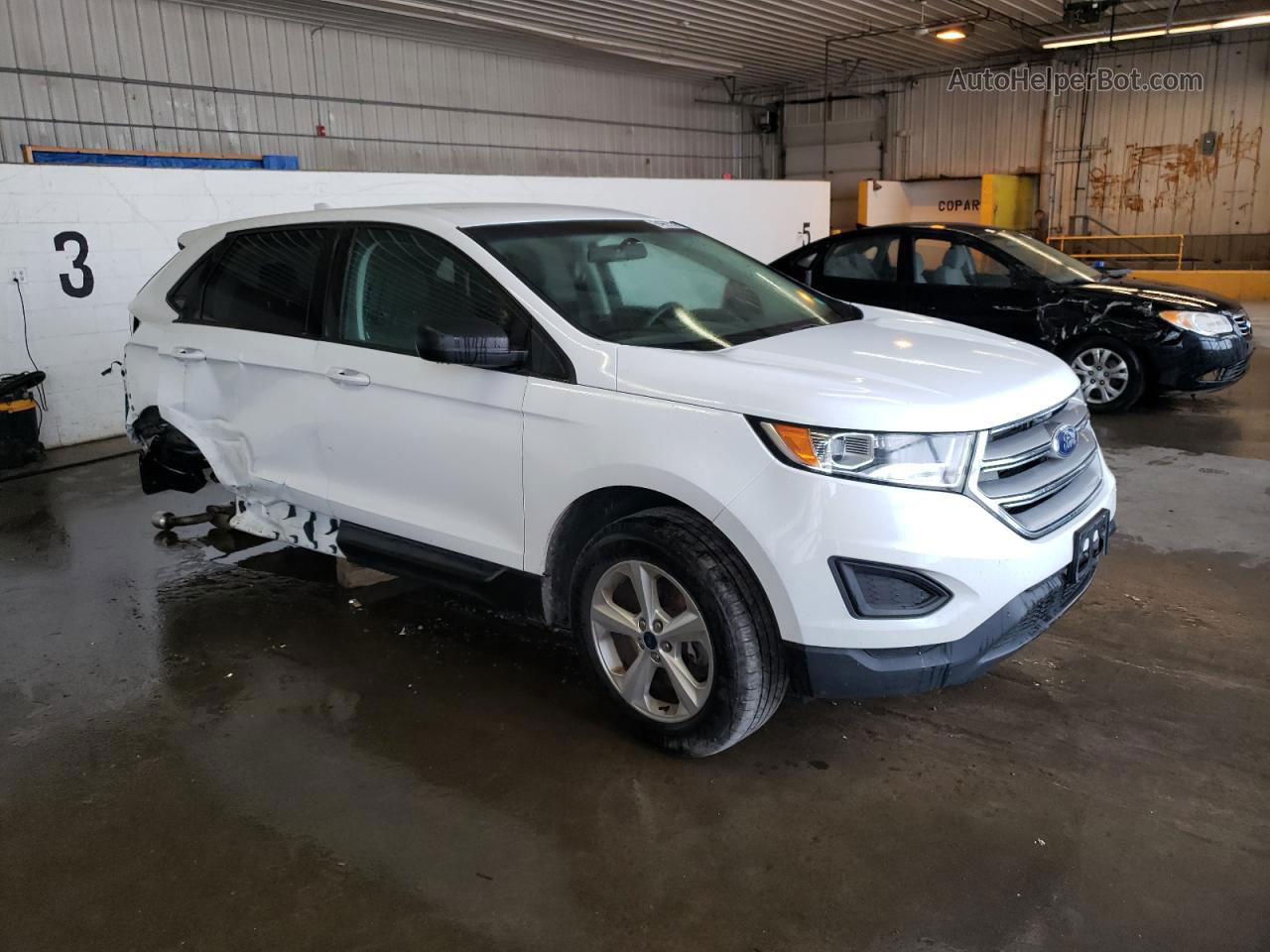 2017 Ford Edge Se White vin: 2FMPK4G97HBB71001