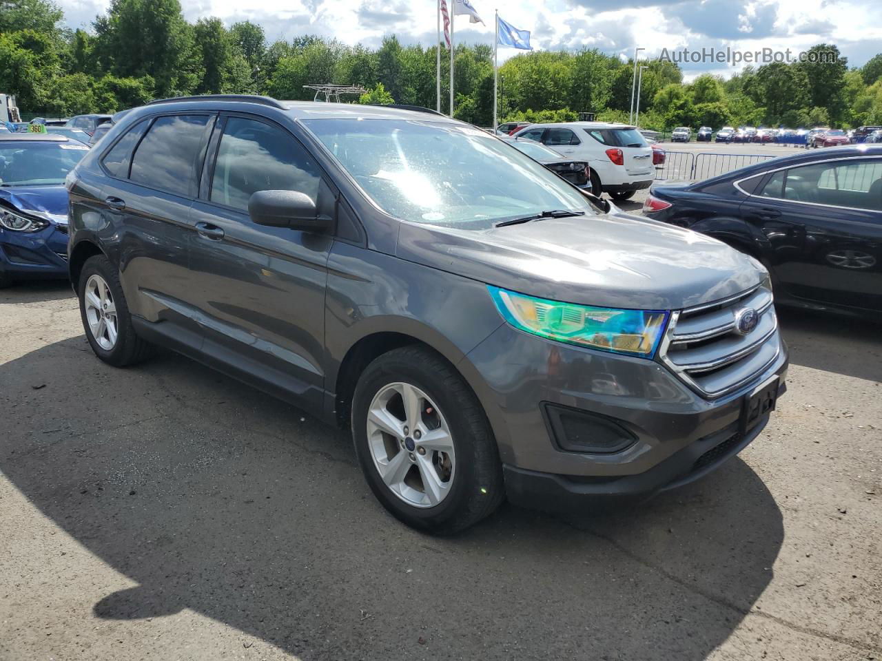 2017 Ford Edge Se Gray vin: 2FMPK4G97HBC24229