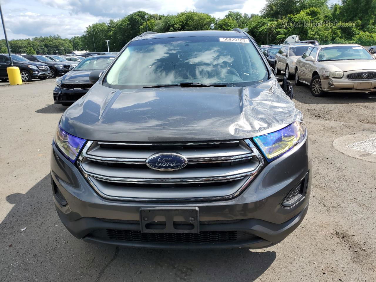 2017 Ford Edge Se Gray vin: 2FMPK4G97HBC24229