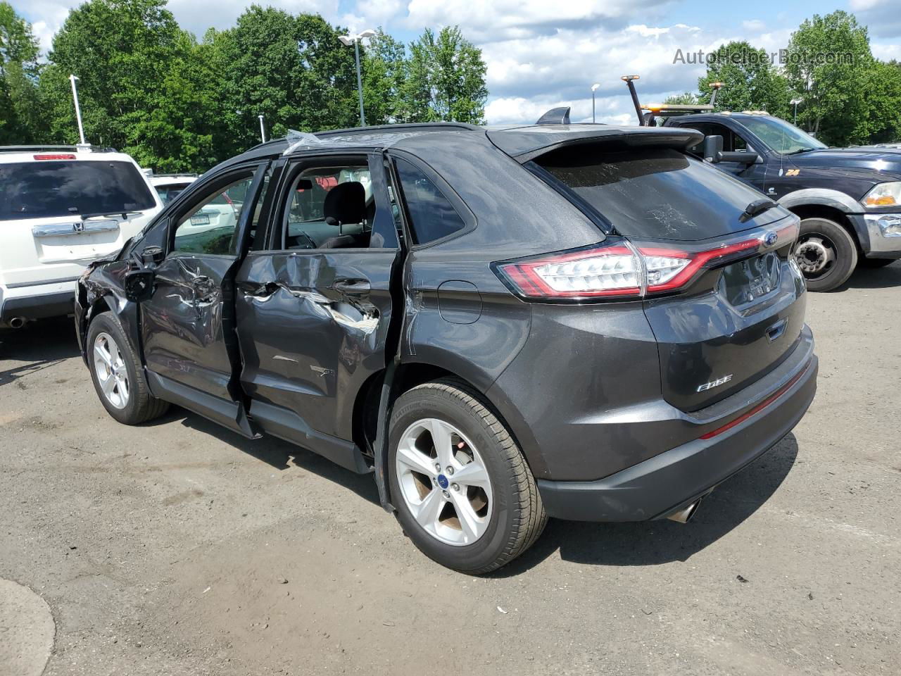 2017 Ford Edge Se Gray vin: 2FMPK4G97HBC24229