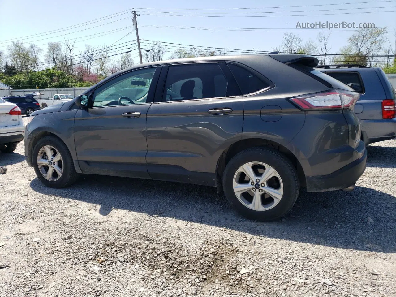 2017 Ford Edge Se Gray vin: 2FMPK4G97HBC48238