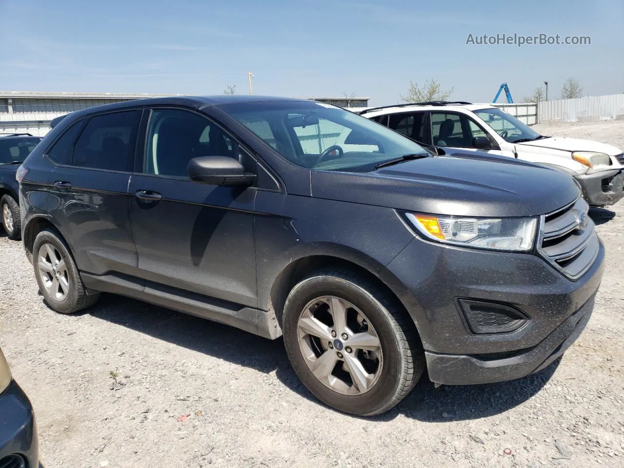 2017 Ford Edge Se Gray vin: 2FMPK4G97HBC48238