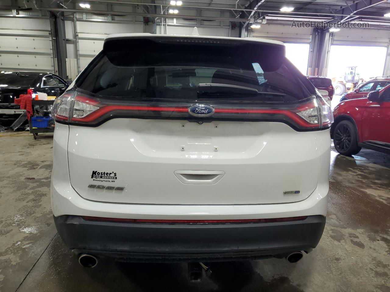 2017 Ford Edge Se White vin: 2FMPK4G97HBC64889