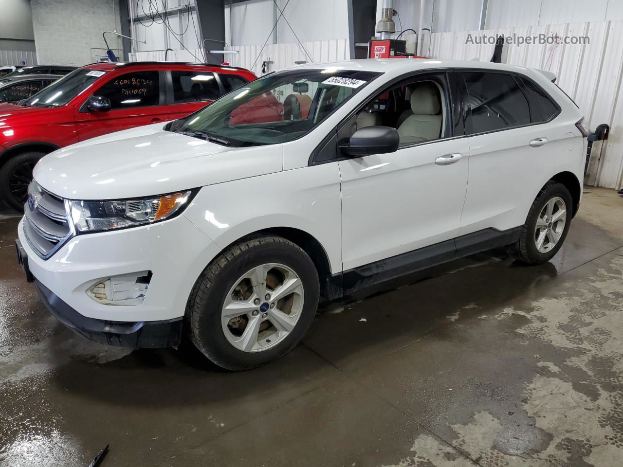 2017 Ford Edge Se White vin: 2FMPK4G97HBC64889