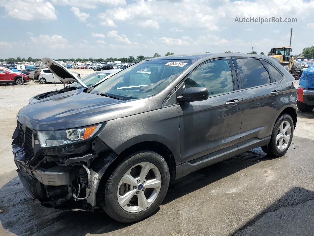 2018 Ford Edge Se Gray vin: 2FMPK4G97JBC61156