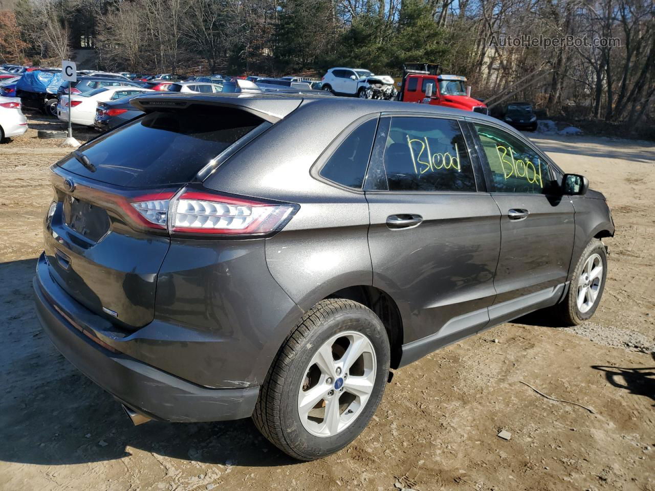 2016 Ford Edge Se Угольный vin: 2FMPK4G98GBB91000