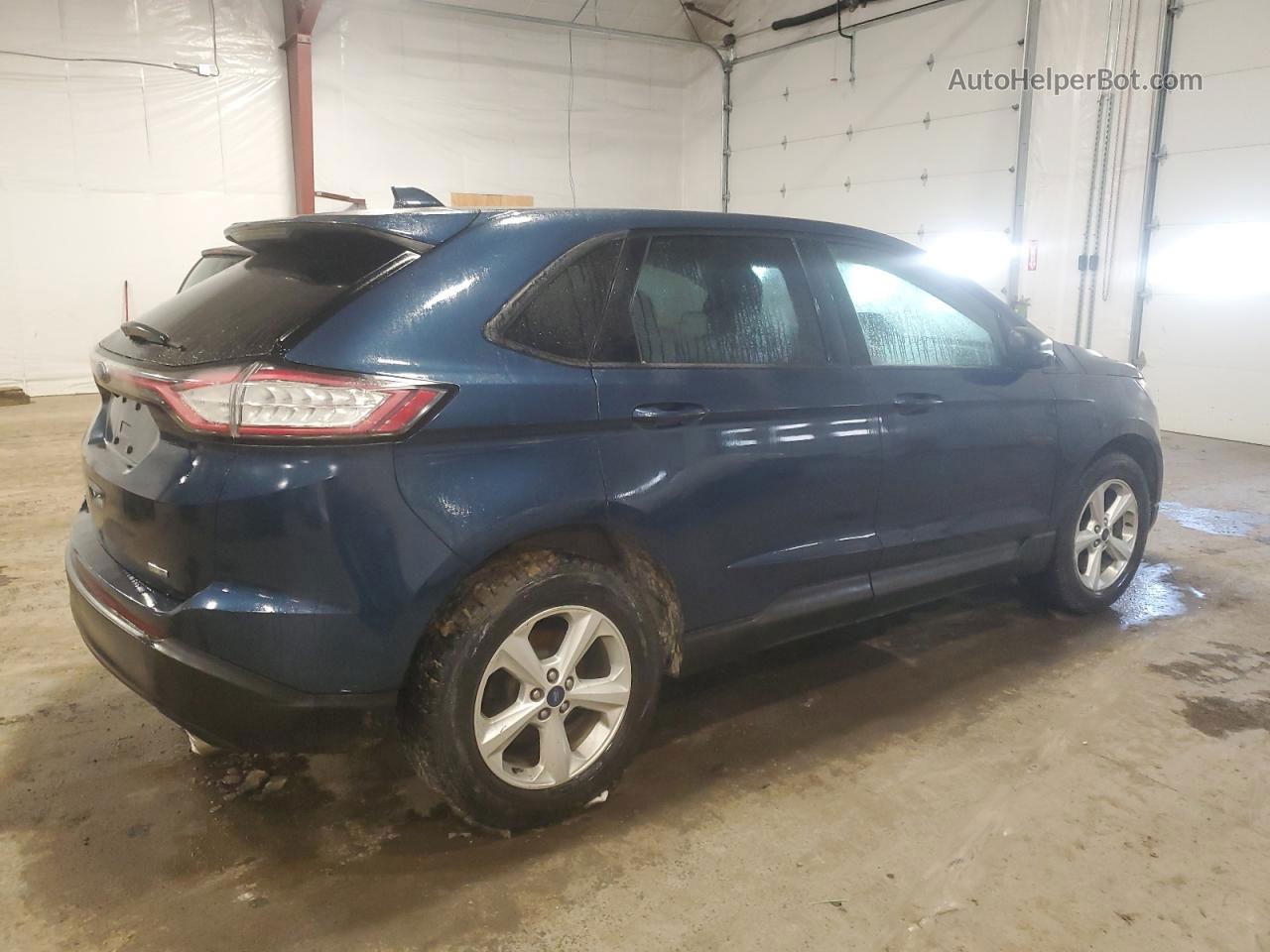 2017 Ford Edge Se Blue vin: 2FMPK4G98HBB44373