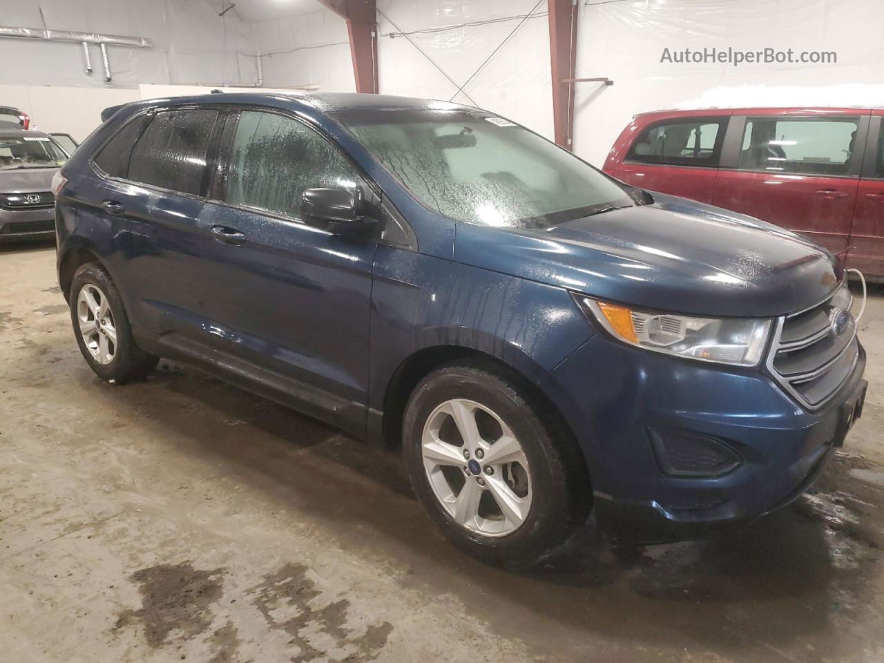 2017 Ford Edge Se Blue vin: 2FMPK4G98HBB44373