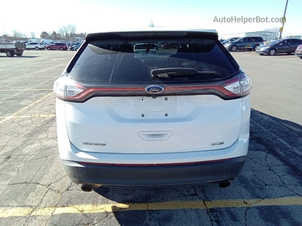 2018 Ford Edge Se White vin: 2FMPK4G98JBB99413