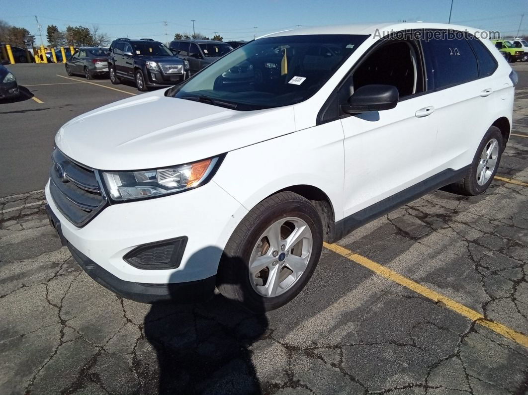 2018 Ford Edge Se White vin: 2FMPK4G98JBB99413