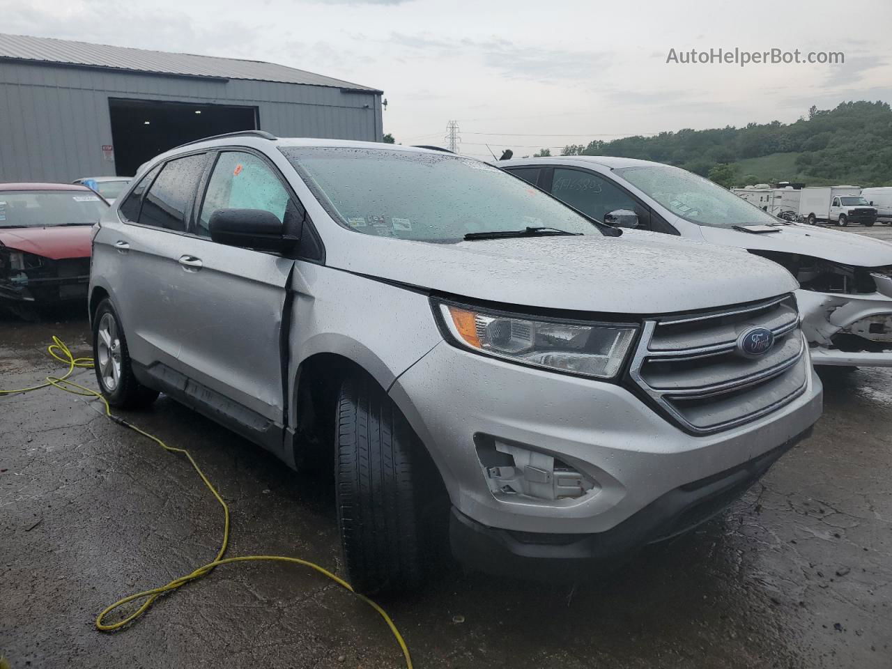 2017 Ford Edge Se Silver vin: 2FMPK4G99HBB72358