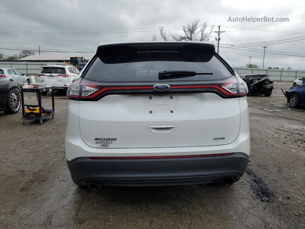 2017 Ford Edge Se White vin: 2FMPK4G99HBB78757