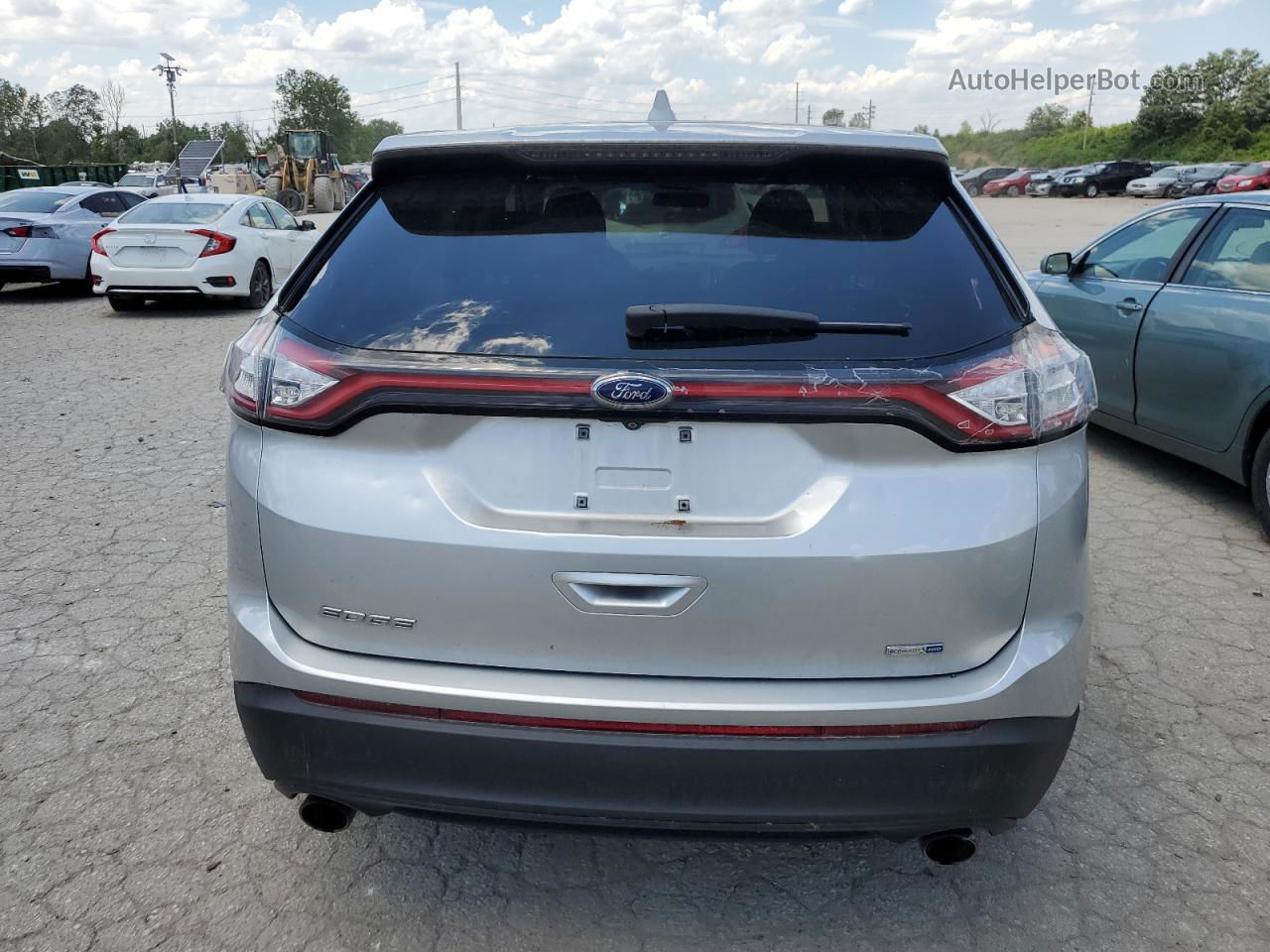 2018 Ford Edge Se Silver vin: 2FMPK4G99JBC47310