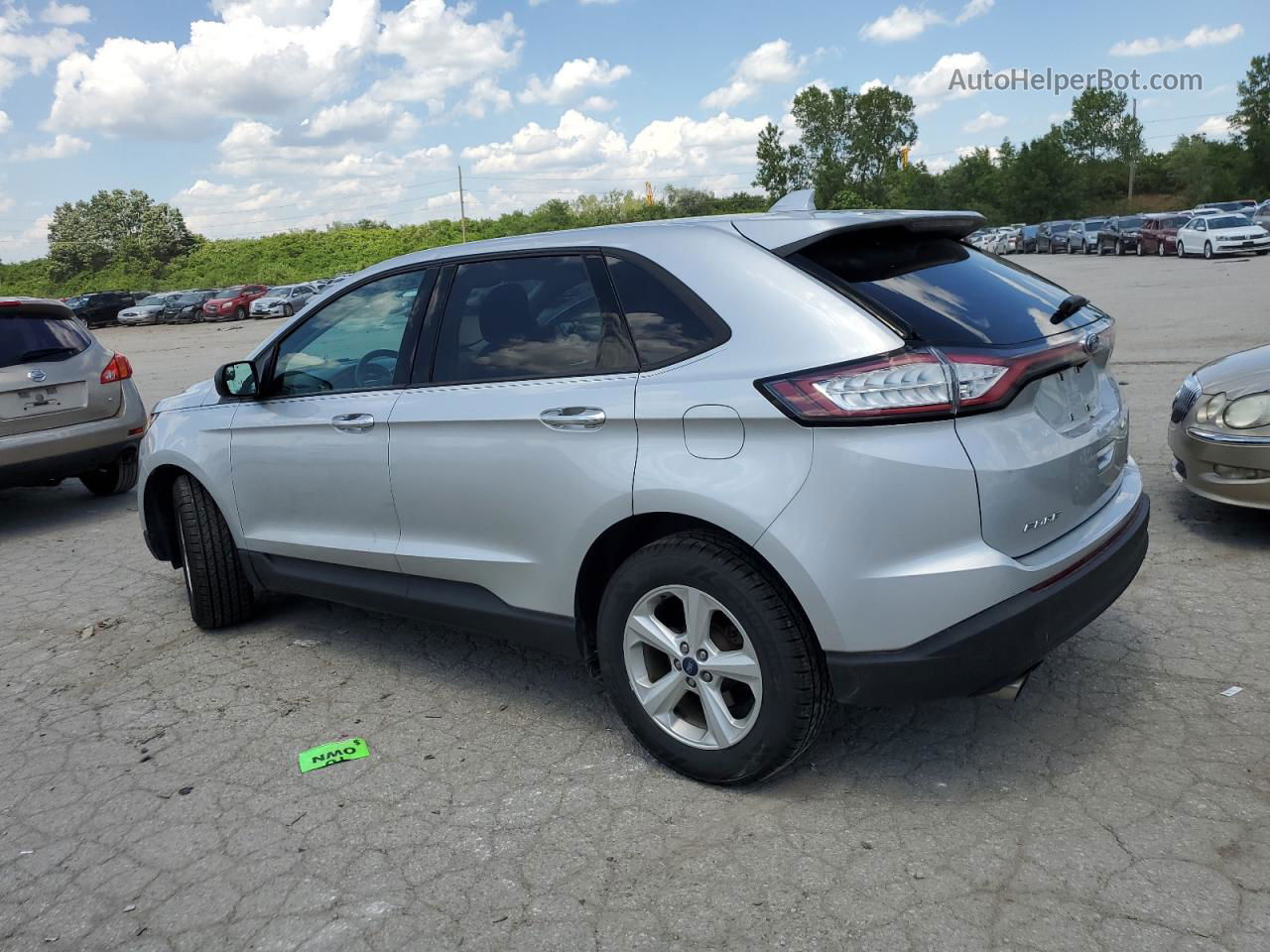 2018 Ford Edge Se Silver vin: 2FMPK4G99JBC47310