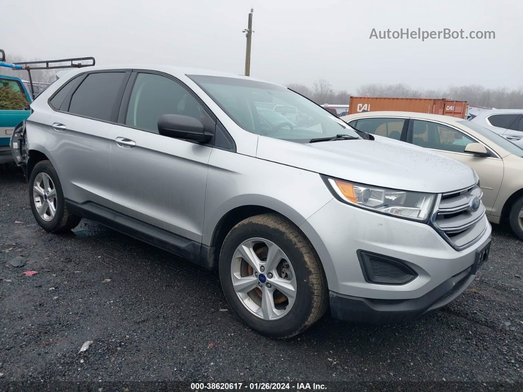 2017 Ford Edge Se Silver vin: 2FMPK4G9XHBB93414