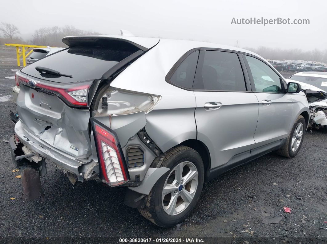 2017 Ford Edge Se Silver vin: 2FMPK4G9XHBB93414