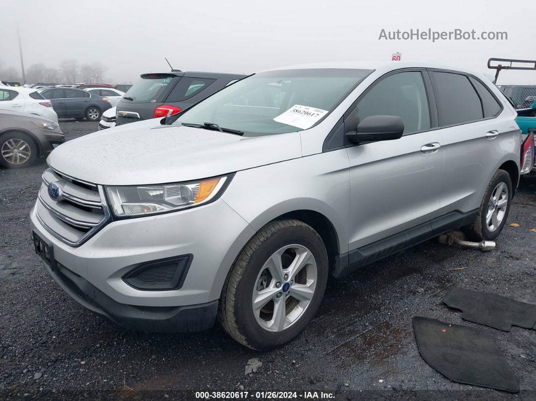 2017 Ford Edge Se Silver vin: 2FMPK4G9XHBB93414