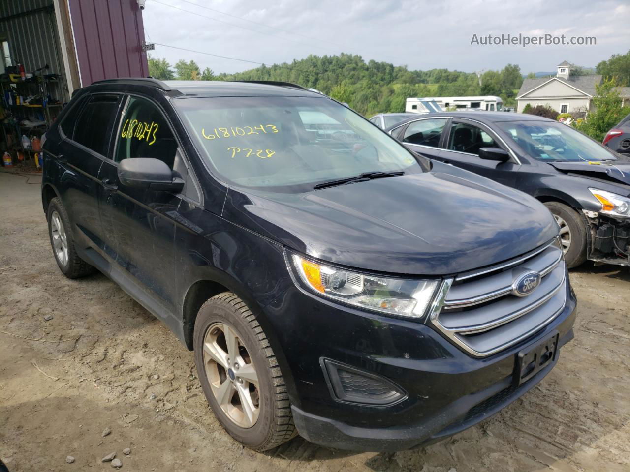 2017 Ford Edge Se Black vin: 2FMPK4G9XHBC28999