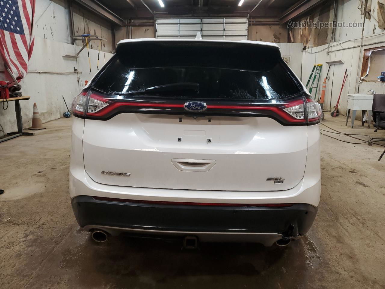 2016 Ford Edge Sel White vin: 2FMPK4J80GBC06895