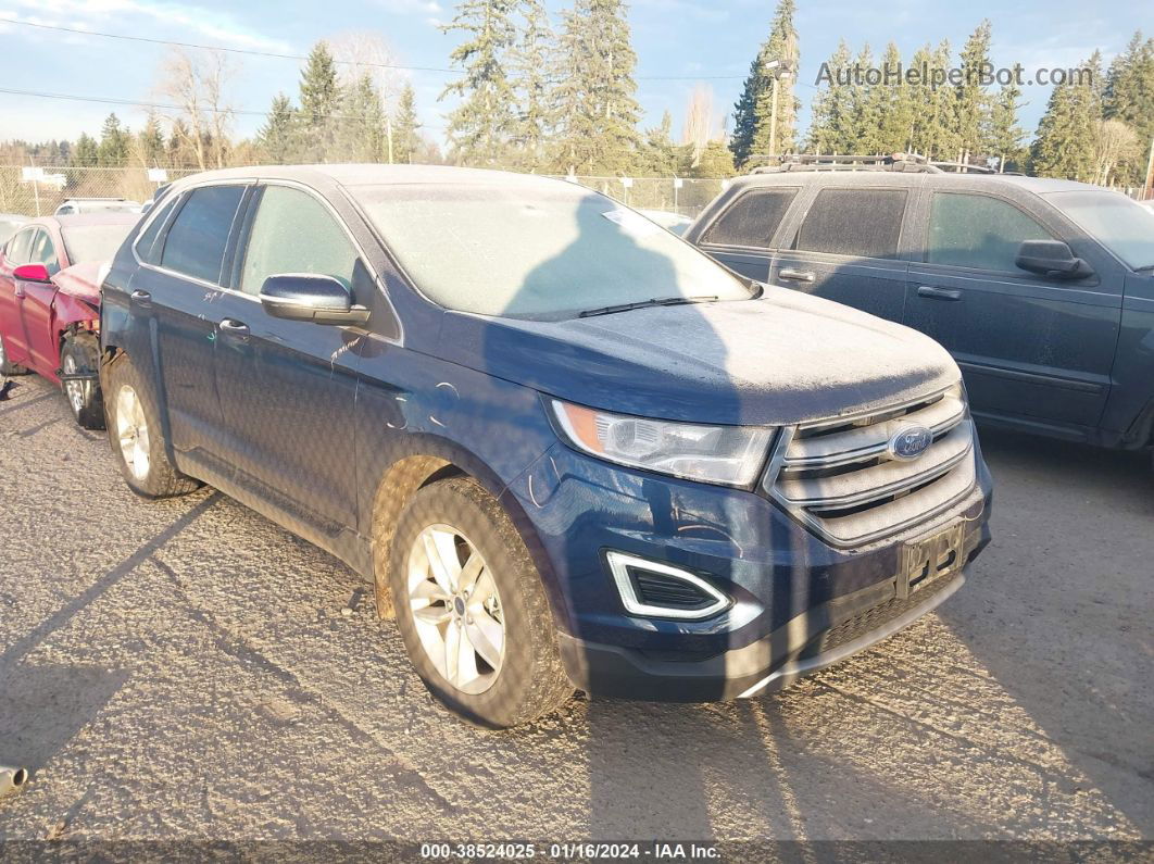 2017 Ford Edge Sel Синий vin: 2FMPK4J80HBB11562