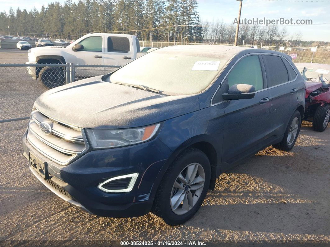 2017 Ford Edge Sel Синий vin: 2FMPK4J80HBB11562