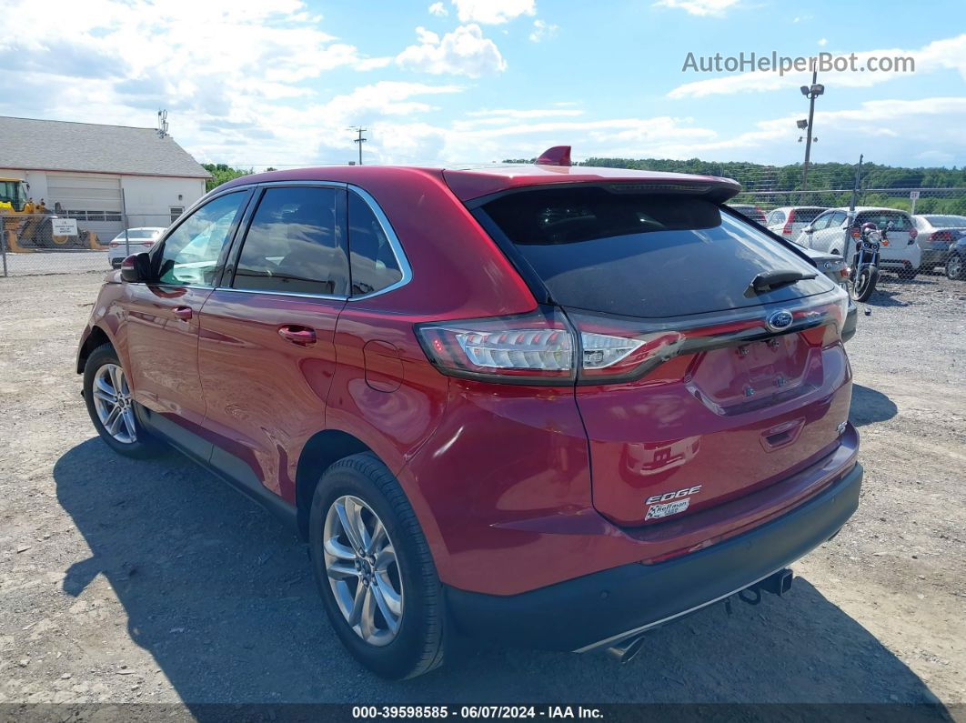 2017 Ford Edge Sel Red vin: 2FMPK4J80HBB72247