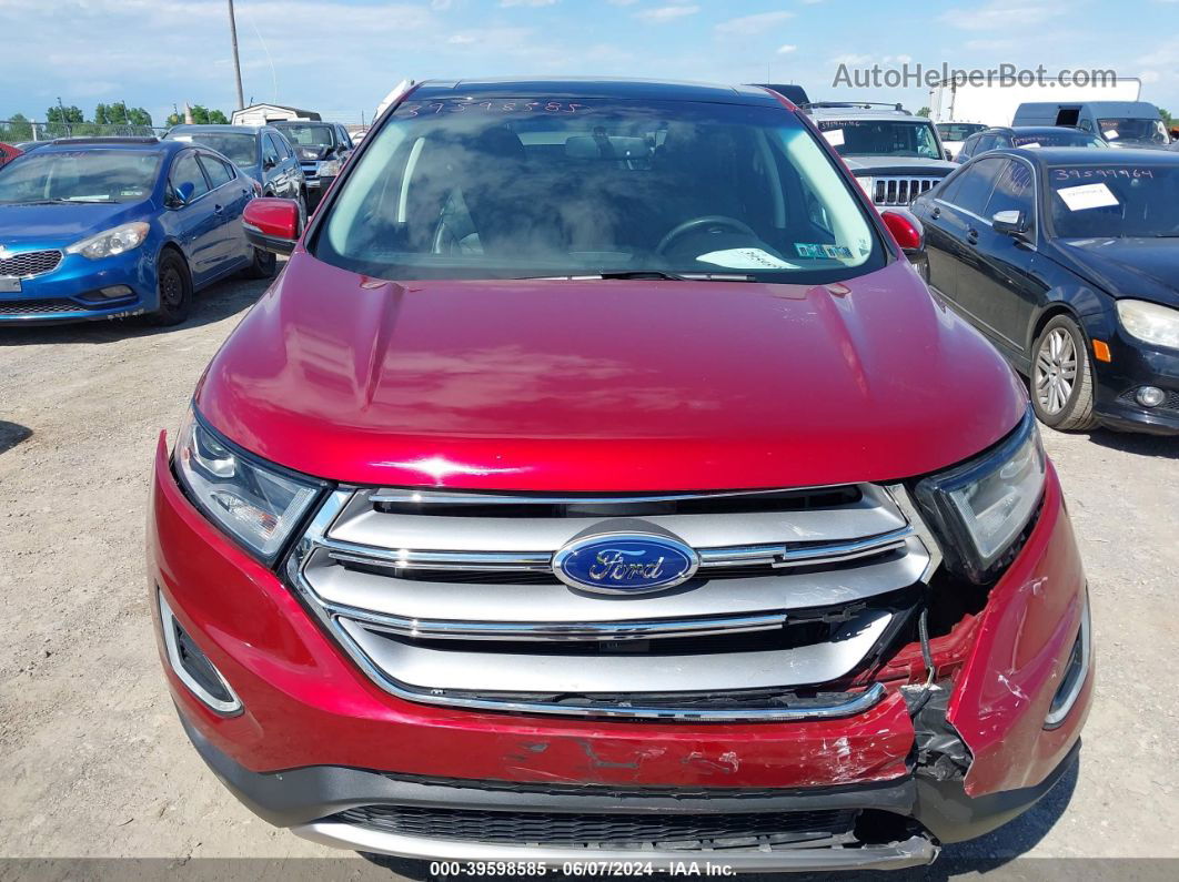 2017 Ford Edge Sel Red vin: 2FMPK4J80HBB72247