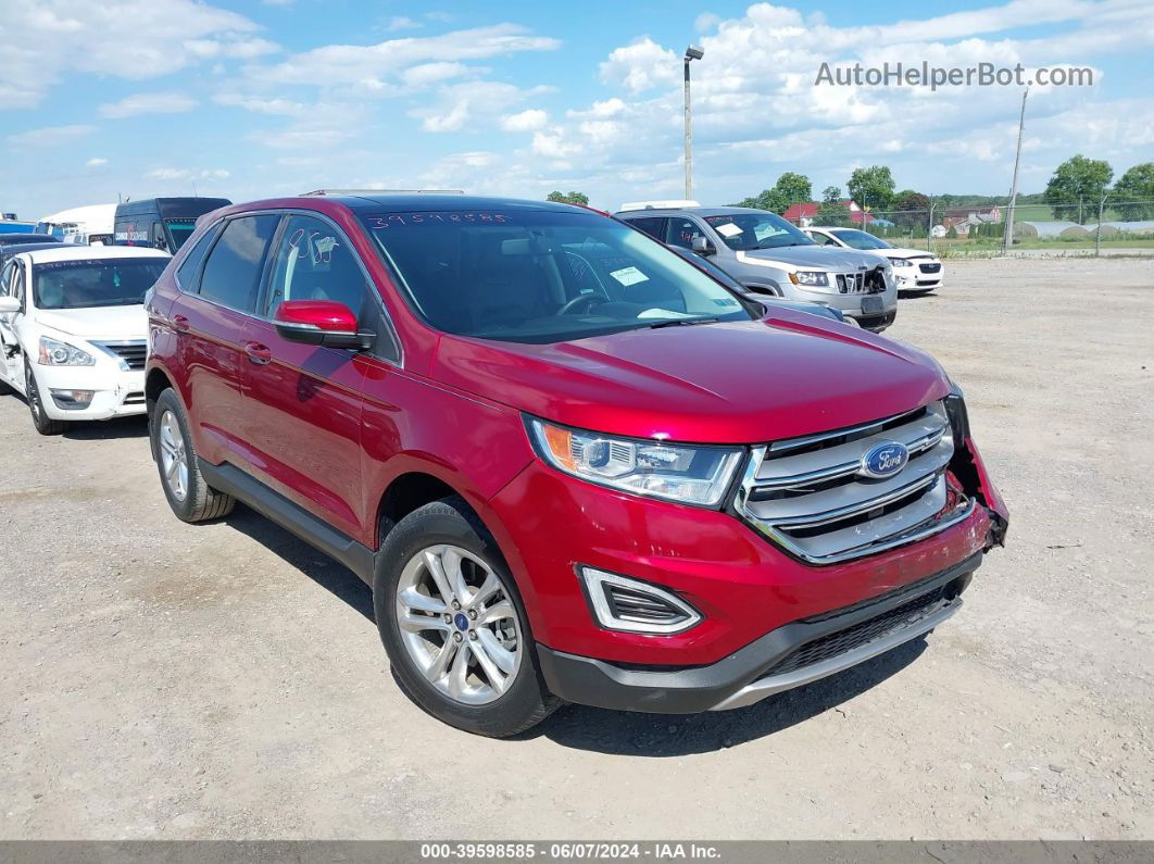 2017 Ford Edge Sel Red vin: 2FMPK4J80HBB72247