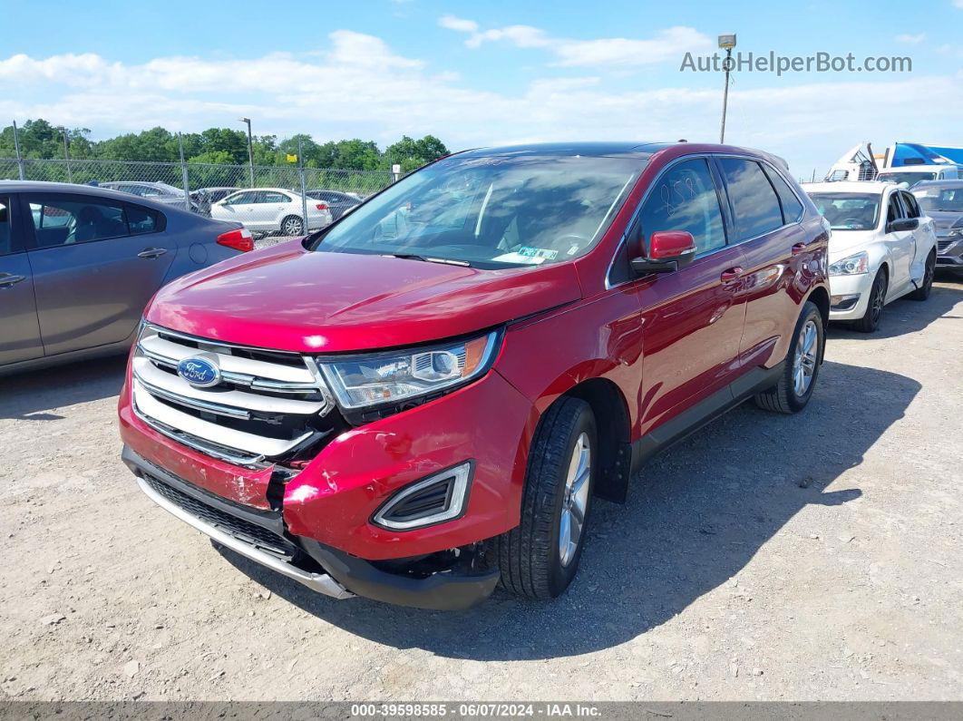 2017 Ford Edge Sel Red vin: 2FMPK4J80HBB72247