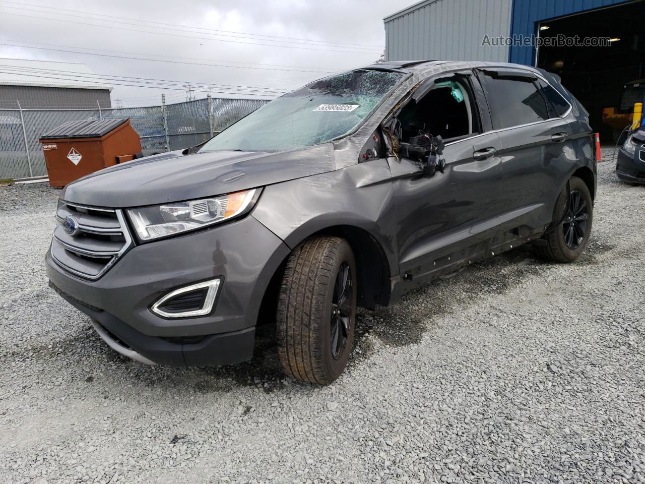 2017 Ford Edge Sel Серый vin: 2FMPK4J80HBB76816