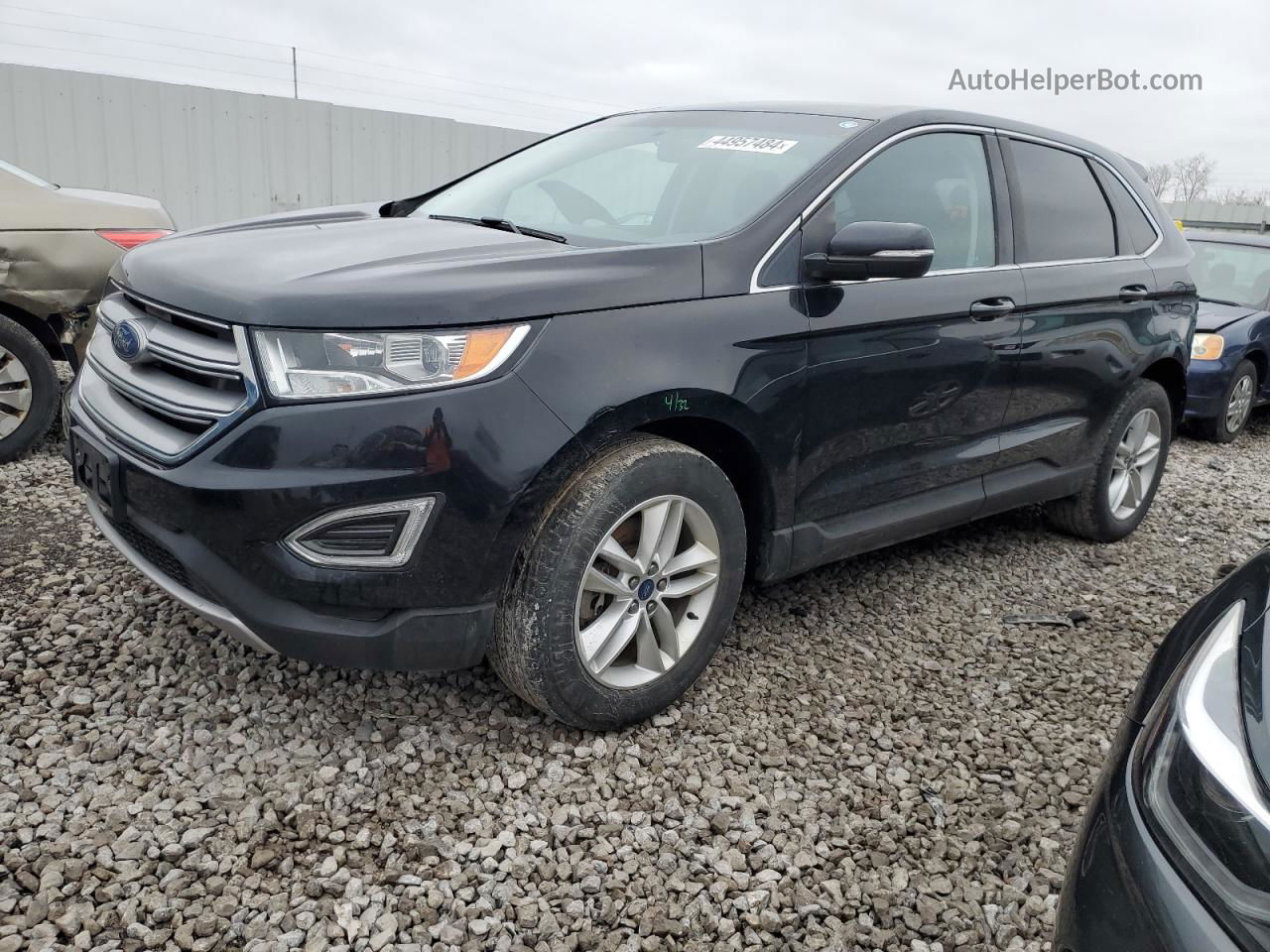 2017 Ford Edge Sel Черный vin: 2FMPK4J80HBB84530