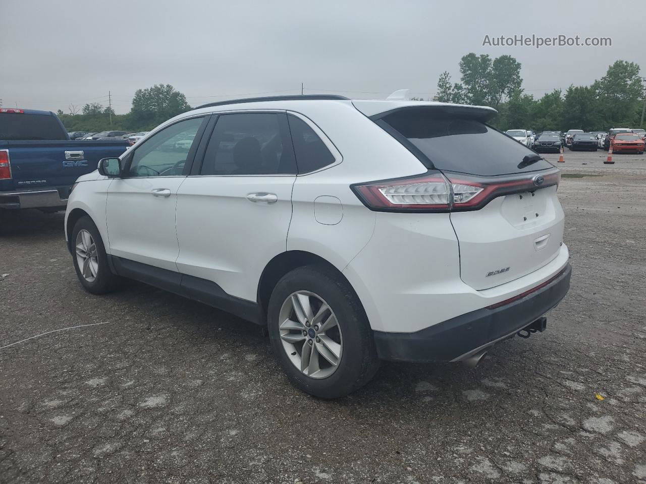 2017 Ford Edge Sel White vin: 2FMPK4J80HBB94278