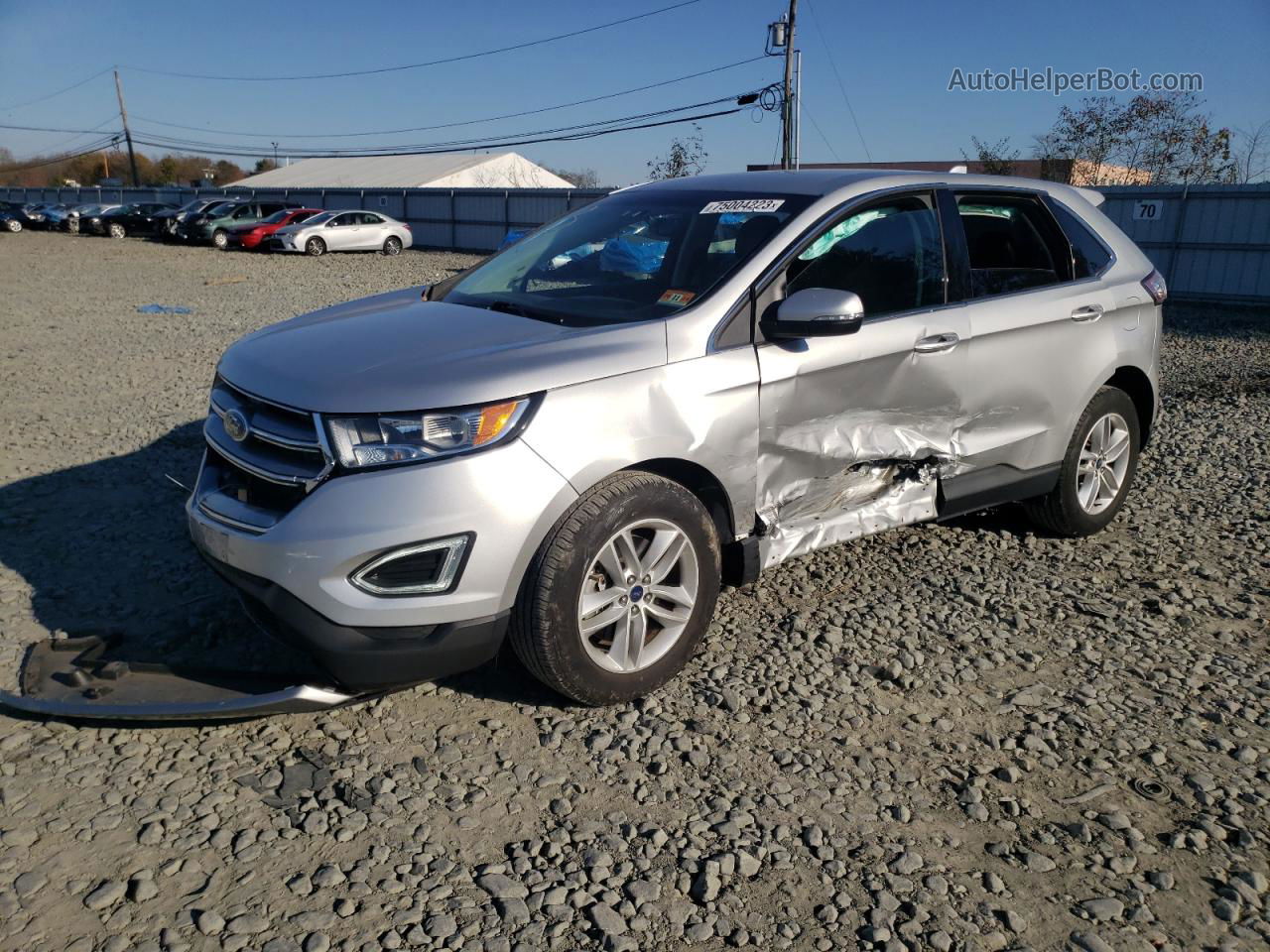 2018 Ford Edge Sel Silver vin: 2FMPK4J80JBB02110