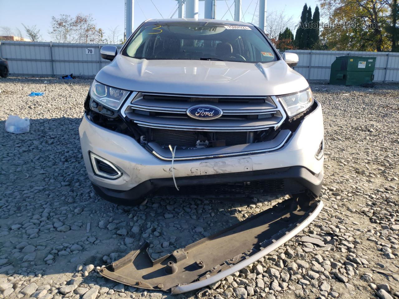 2018 Ford Edge Sel Silver vin: 2FMPK4J80JBB02110