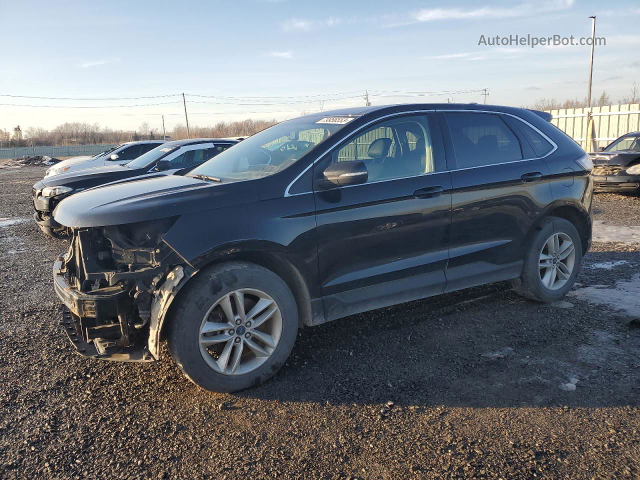 2018 Ford Edge Sel Черный vin: 2FMPK4J80JBB18047