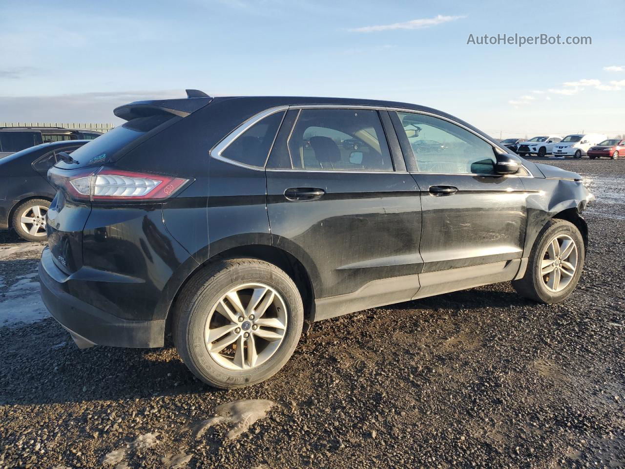 2018 Ford Edge Sel Черный vin: 2FMPK4J80JBB18047