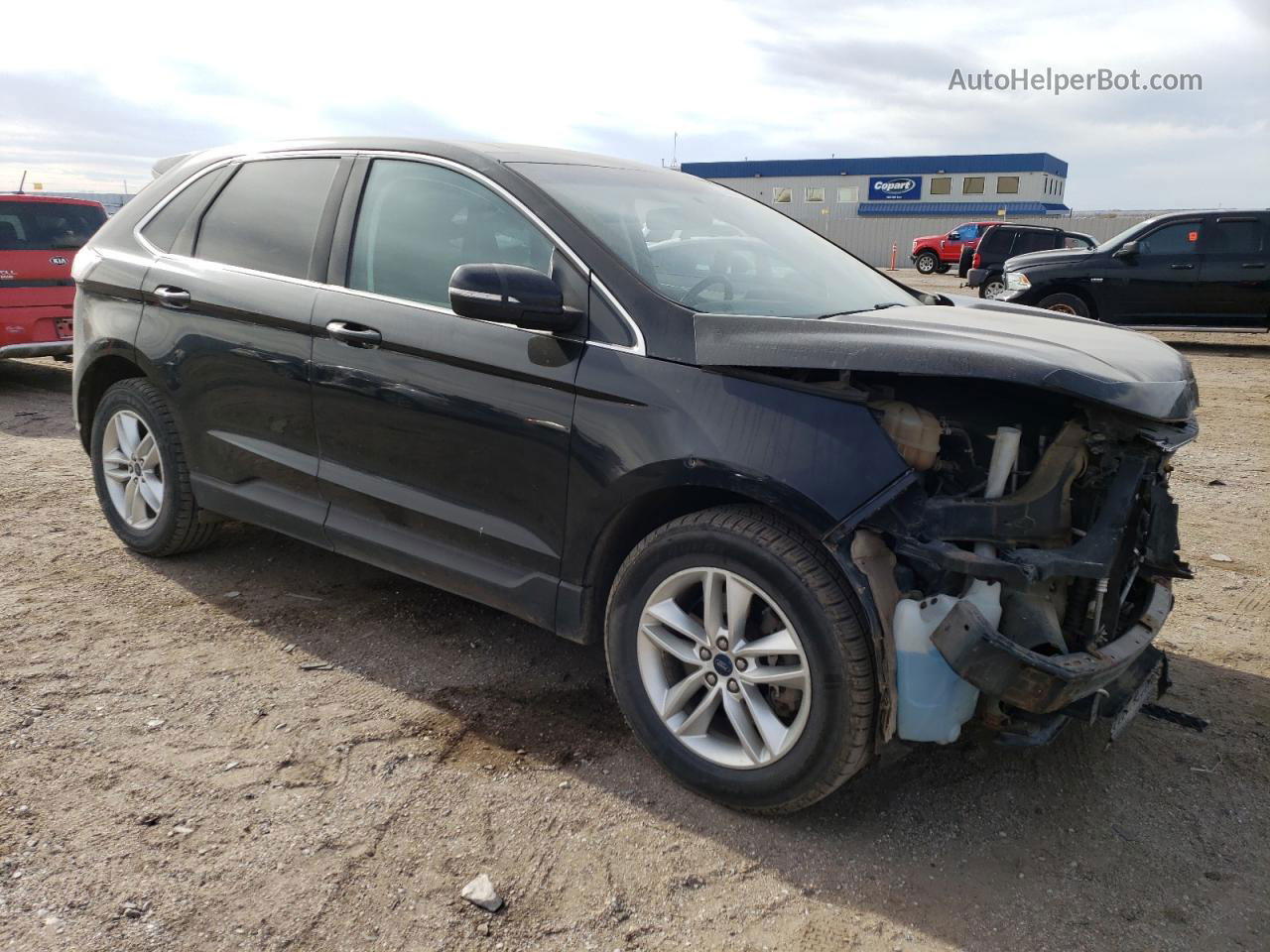 2016 Ford Edge Sel Черный vin: 2FMPK4J81GBB00780